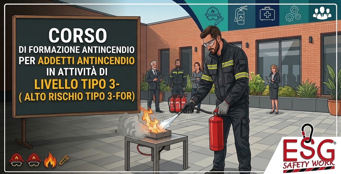 CORSO DI FORMAZIONE ANTINCENDIO PER ADDETTI ANTINCENDIO IN ATTIVITÀ DI LIVELLO TIPO 3- ( ALTO RISCHIO TIPO 3-FOR)