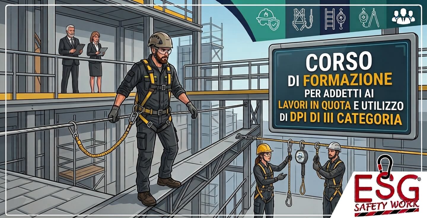 CORSO DI FORMAZIONE PER ADDETTI AI LAVORI IN QUOTA E UTILIZZO DI DPI DI III CATEGORIA
